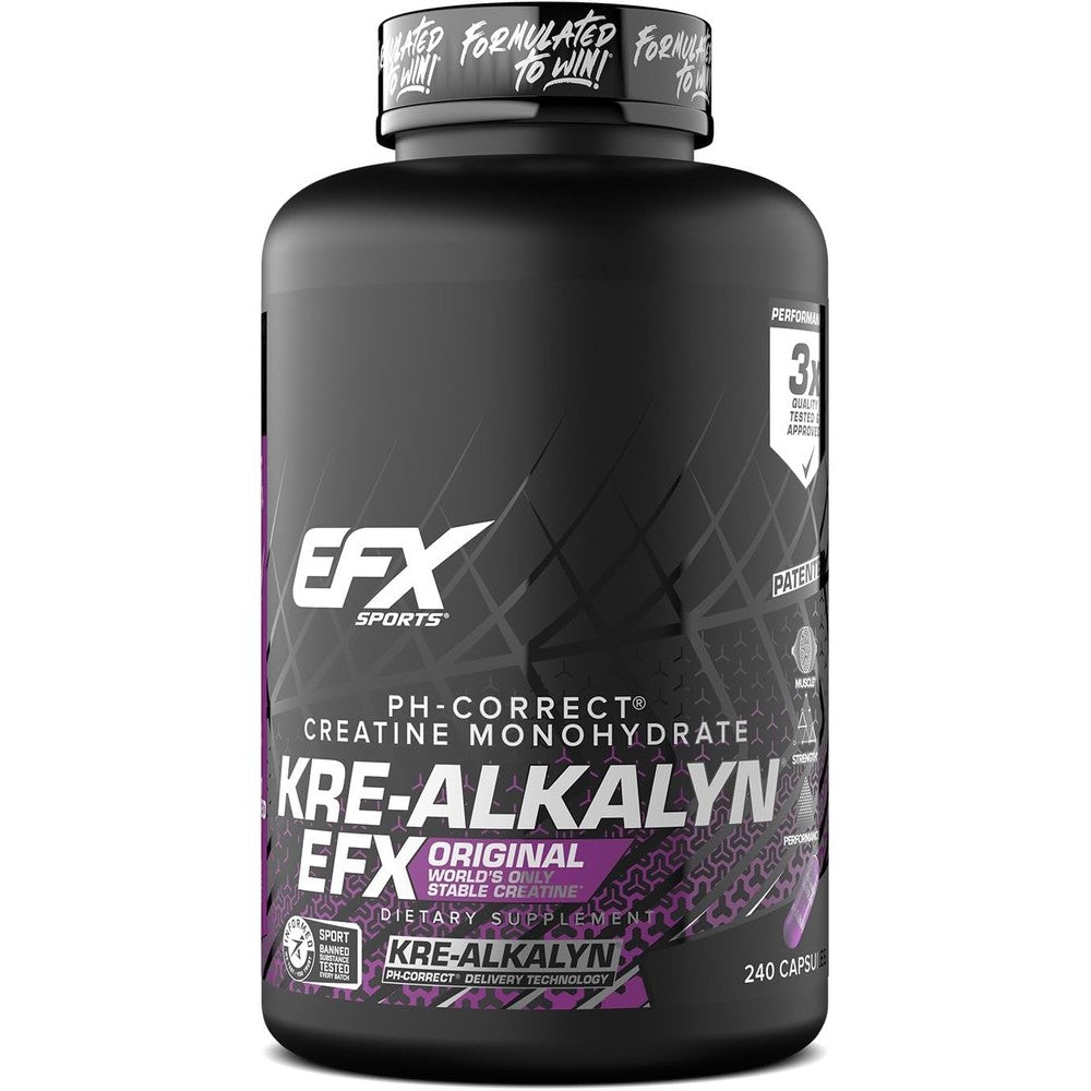 EFX Sports Kre-Alkalyn EFX 240 capsules front view