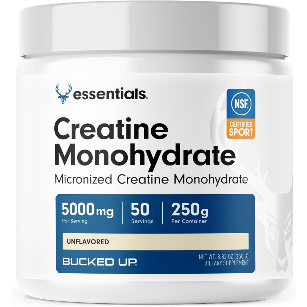 Bucked Up Pure Micronized Creatine Monohydrate front view supplement container