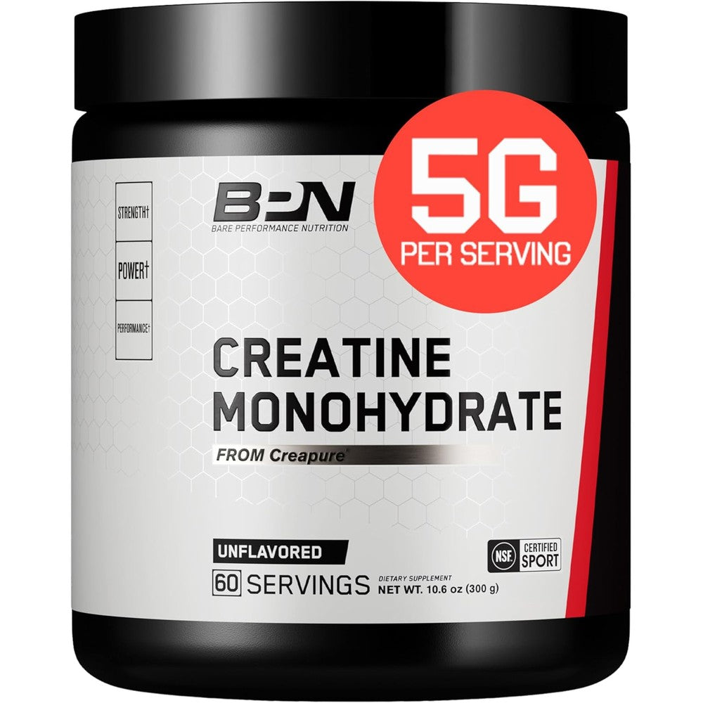 Bare Performance Nutrition Pure Creatine Monohydrate front view container