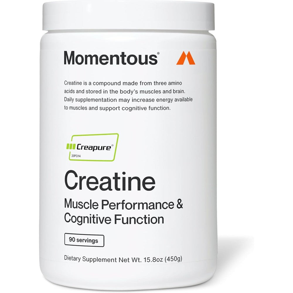 Momentous Creatine Monohydrate Powder front view container