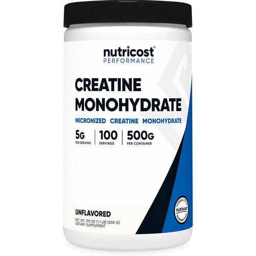 Nutricost Creatine Monohydrate micronized powder 500g for gym workout performance