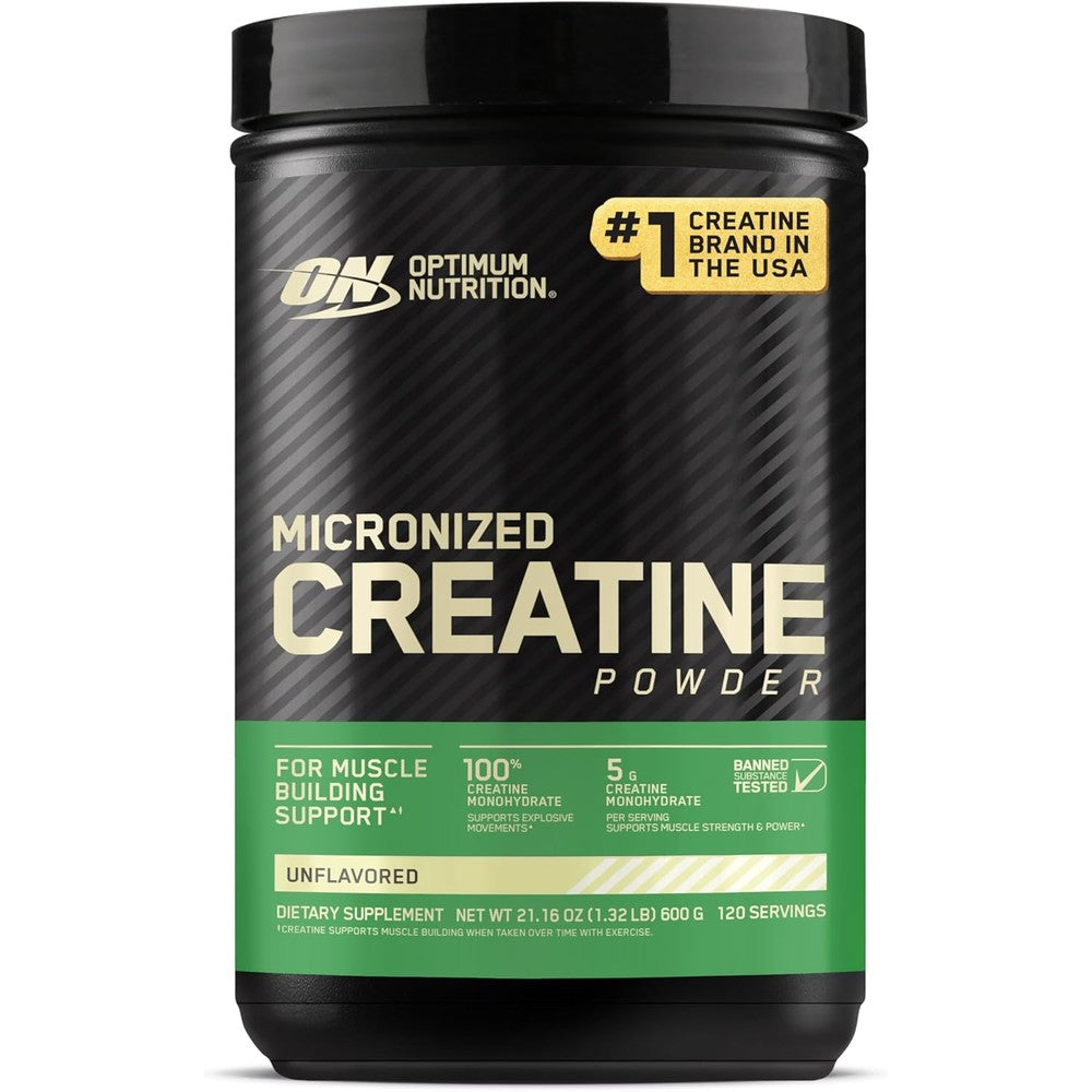 Dista-USA Optimum Nutrition micronized creatine powder front view packaging