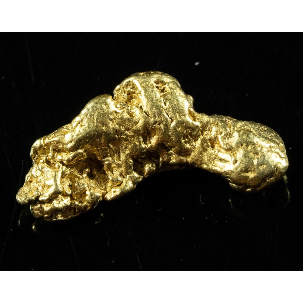 Nuggetsbygrant Alaskan BC natural gold nugget front view