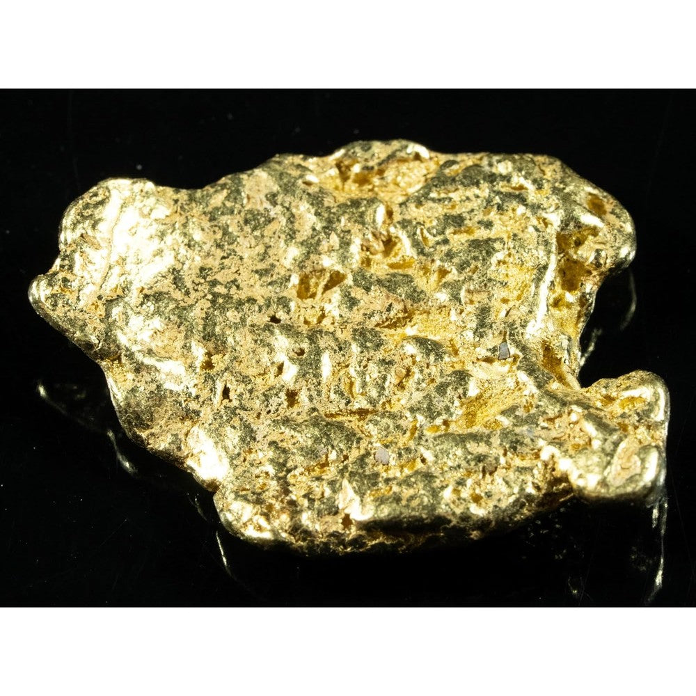 Nuggetsbygrant Number 467 Alaskan BC Natural Gold Nugget front view collectible