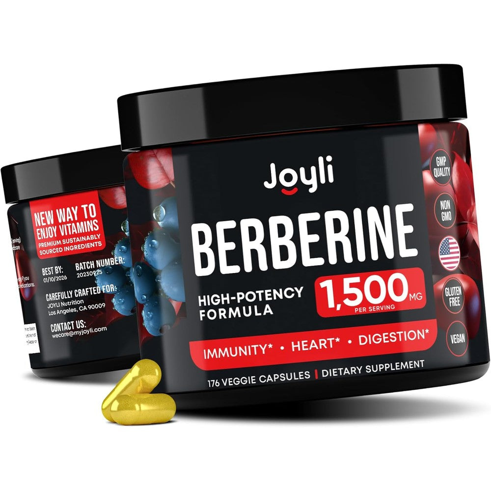 Joyli Berberine 1500mg Heart Support Supplement Front View