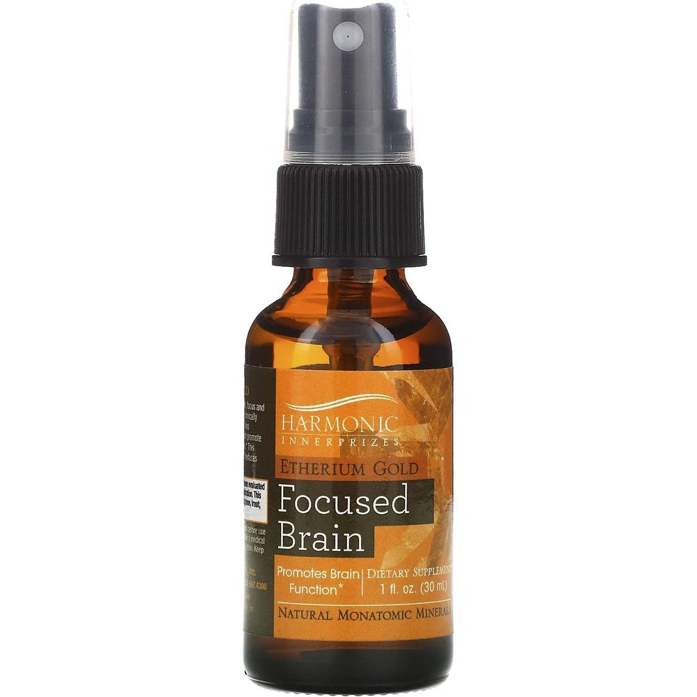 Harmonic Innerprizes Etherium Homeopathic Essence Gold 1 Fluid Ounce front view