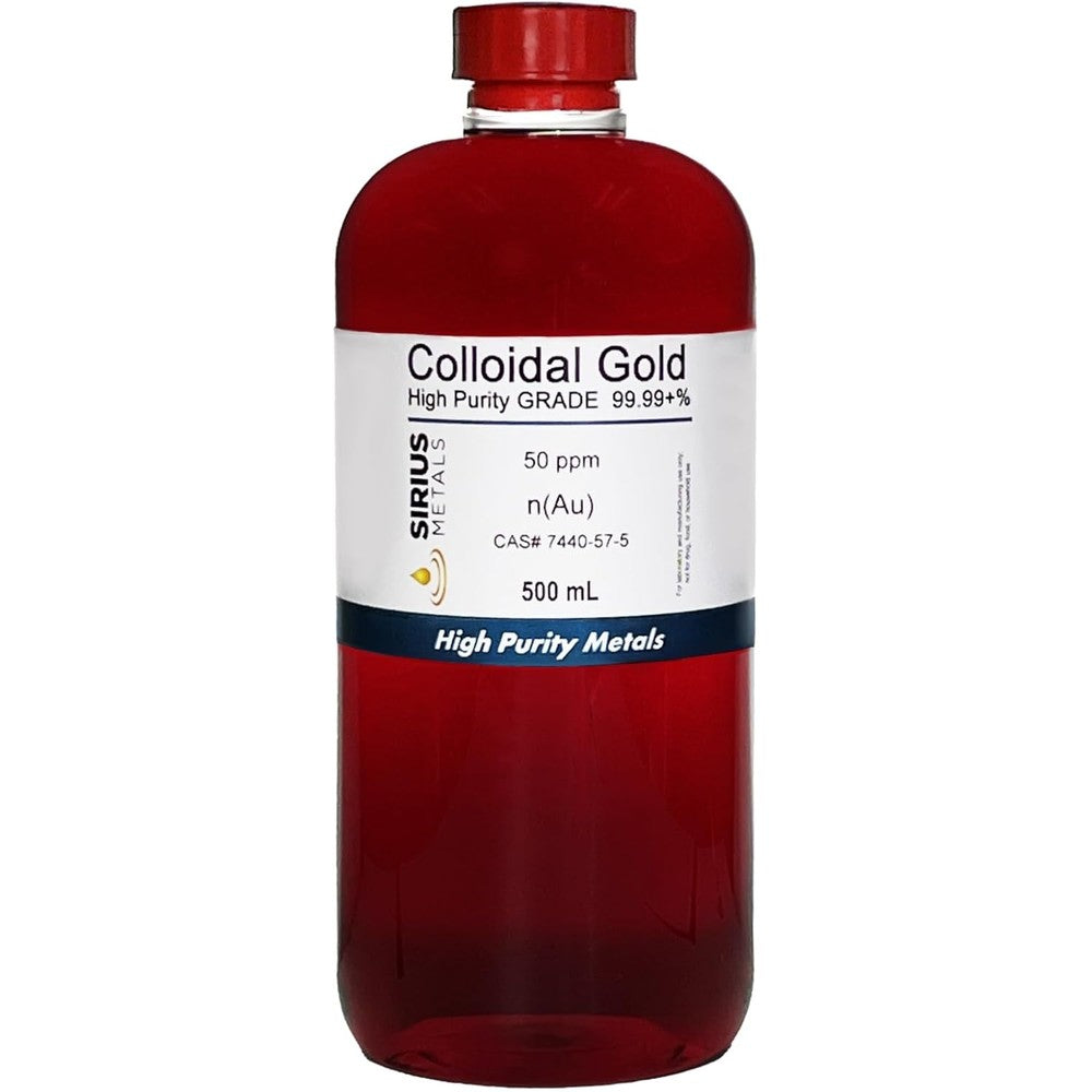 Sirius Metals True Colloidal Gold 50 ppm 500 mL front view