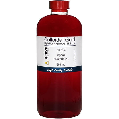 Sirius Metals True Colloidal Gold 50 ppm 500 mL front view