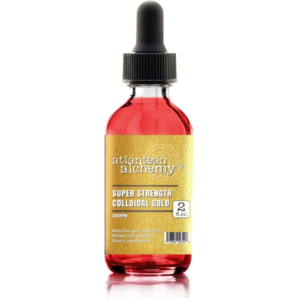 Atlantean Alchemy Colloidal Gold Liquid Gold Drops front view bottle