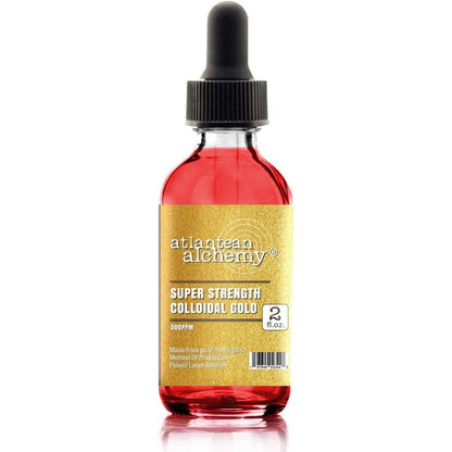 Atlantean Alchemy Colloidal Gold Liquid Gold Drops front view bottle