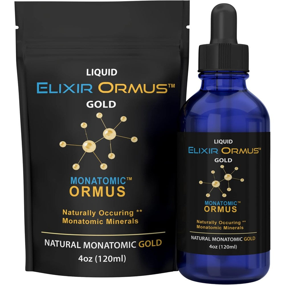 3 Leaf Naturals Elixir Ormus 4 Fluid Ounces Front View