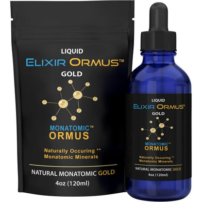 3 Leaf Naturals Elixir Ormus 4 Fluid Ounces Front View