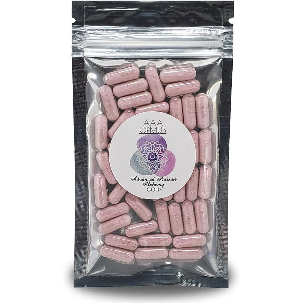 AAAOrmusShop AAA Ormus Gold Colloidal Gold Capsules front view packaging