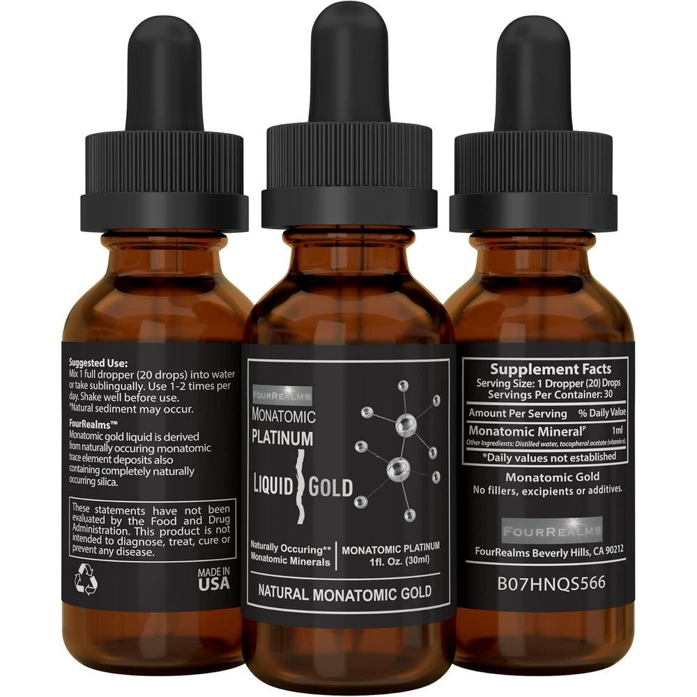 3 Leaf Naturals Mono-Atomic ORMUS platinum front view bottle