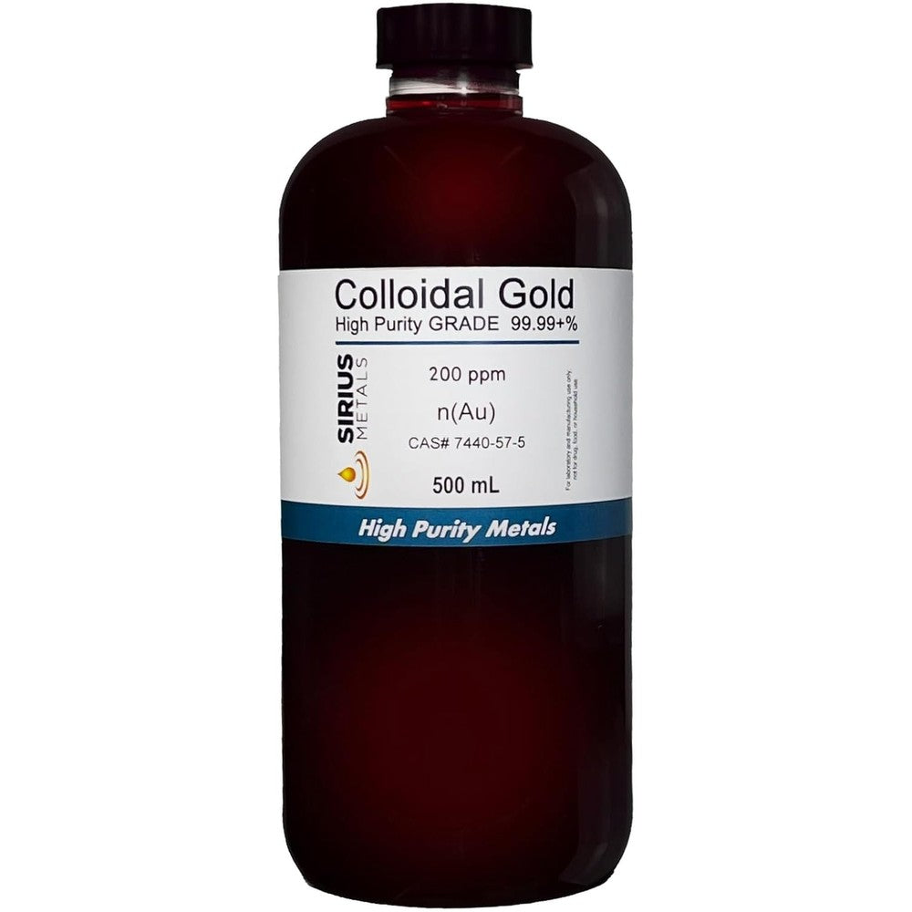 Sirius Metals True Colloidal Gold front view bottle packaging