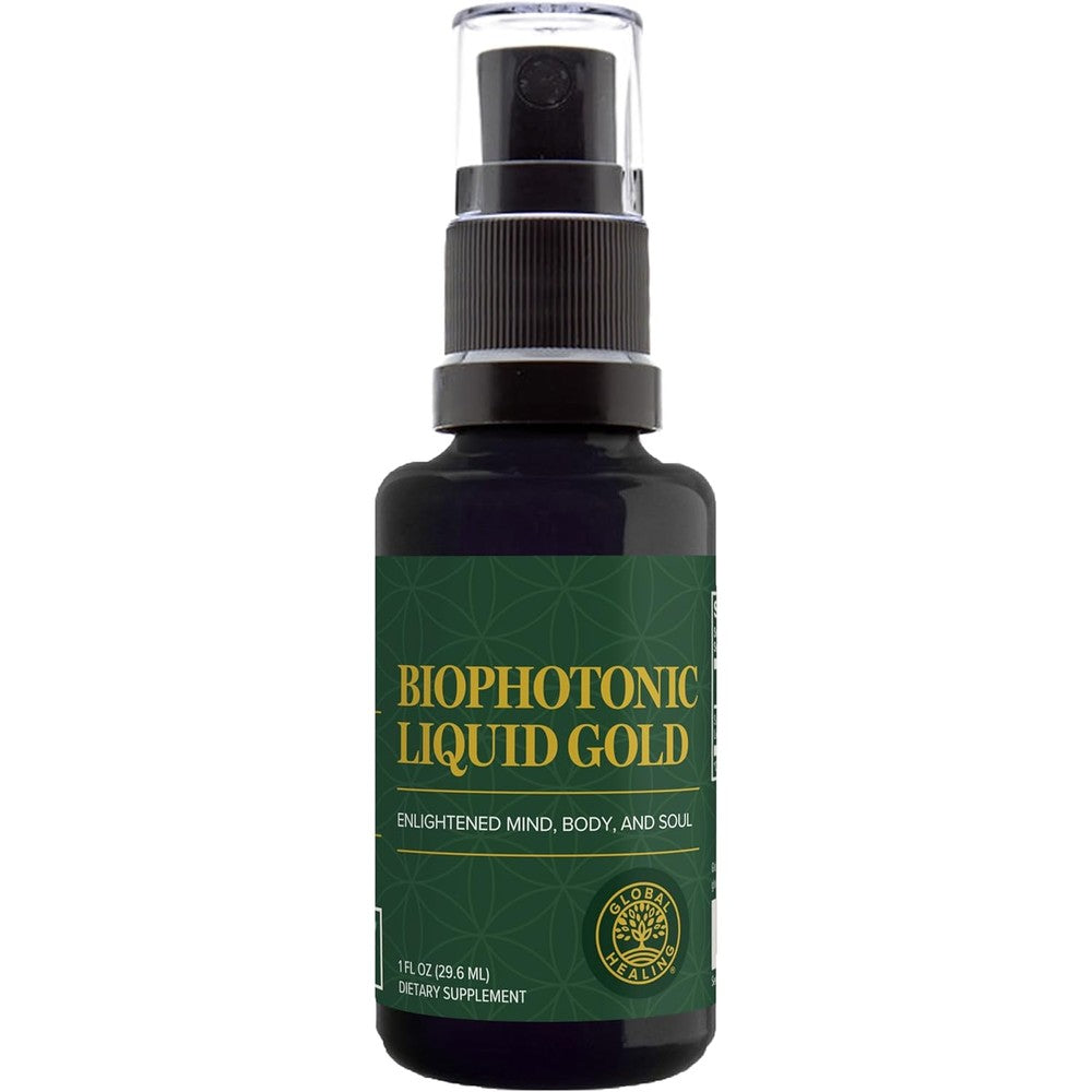 Global Healing Center Biophotonic Liquid Gold Supplement Spray Front View