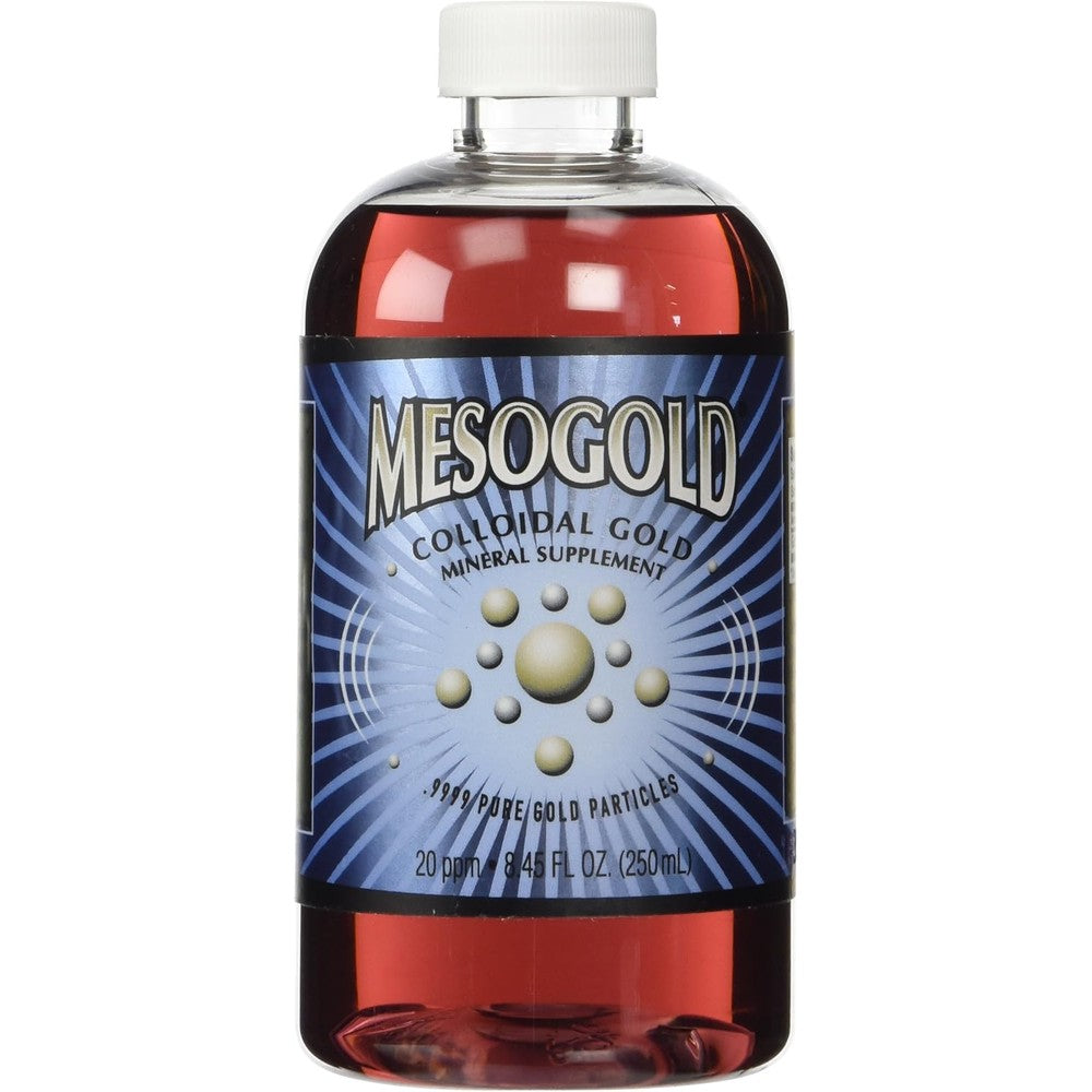 Purest Colloids MesoGold 20 ppm Colloidal Gold 250 Milliliter front view