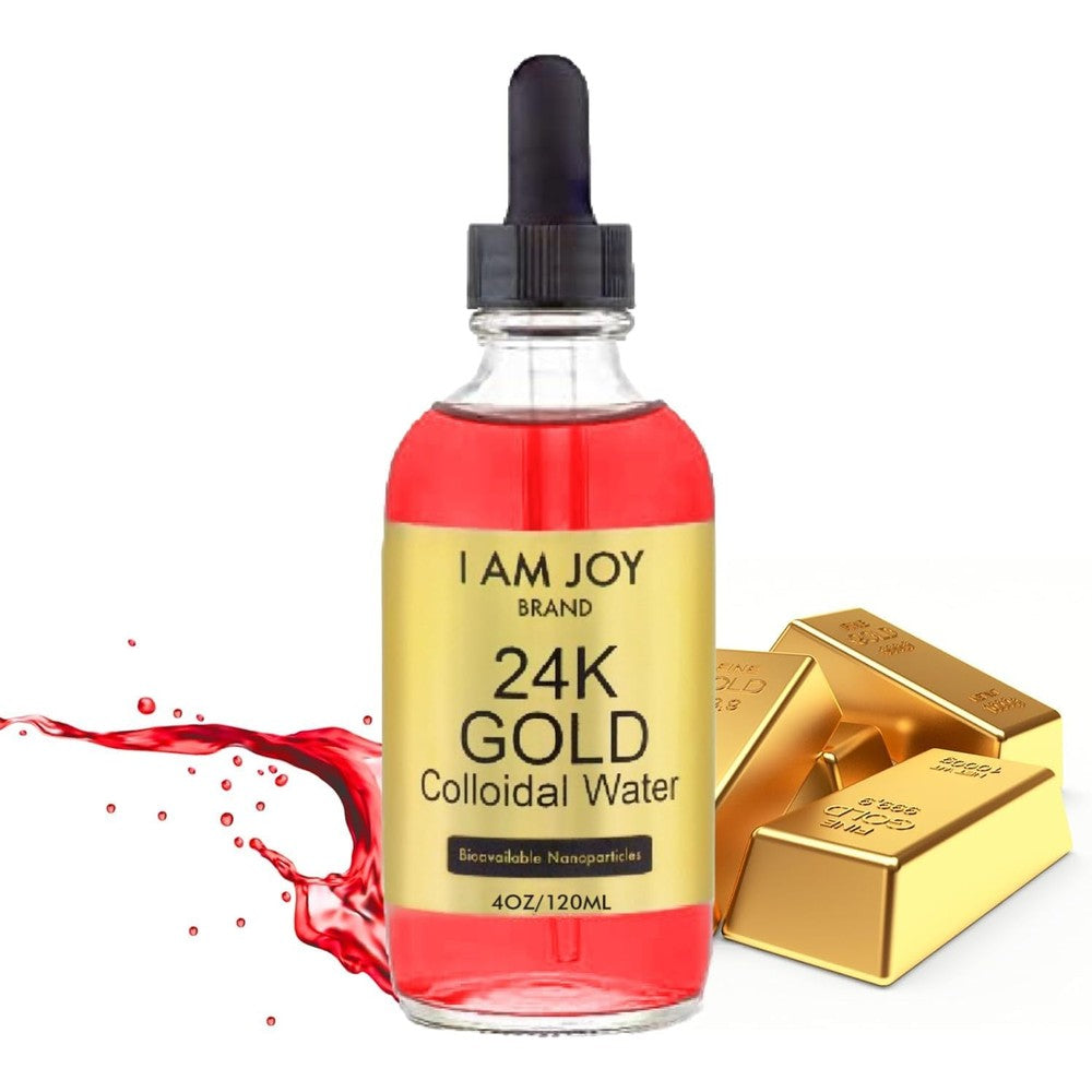 I Am Joy Liquid Colloidal Gold 24k Ruby Red Front View Bottle