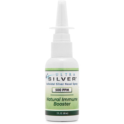Ultra Silver Colloidal Silver Nasal Spray front view of two ounce bottle