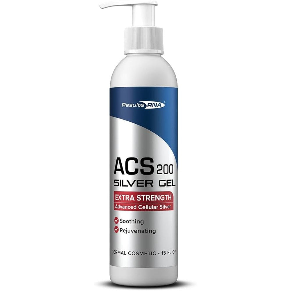 Results RNA ACS 200 Silver Glutathione Gel front view bottle for advanced wound care