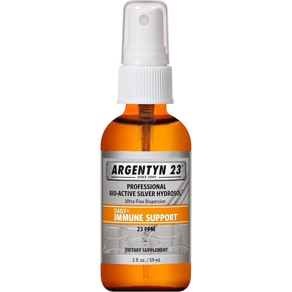Argentyn 23 Professional Bio-Active Silver Hydrosol fine mist spray bottle front view for premium immune support.