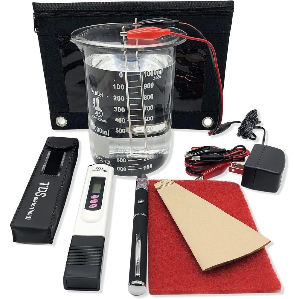 Chris Colloidal Silver Generator Kit front view showing power adapter and silver wires
