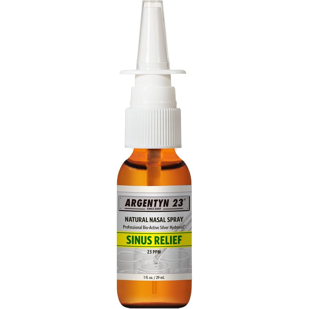 Argentyn 23 Sinus Relief Natural Nasal Spray front view authentic colloidal silver mist