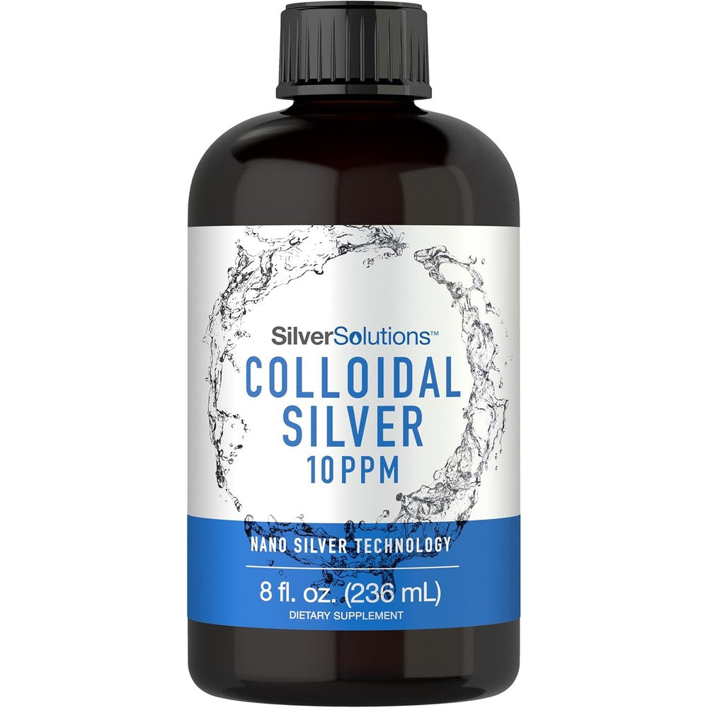 Carlyle Colloidal Silver 10 PPM eight ounce bottle front view premium liquid supplement