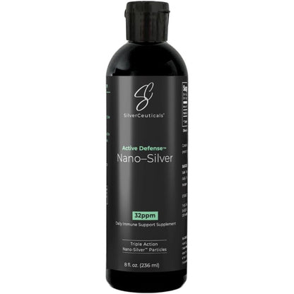 SilverCeuticals Active Defense Nano Silver bottle front view daily immune support liquid supplement