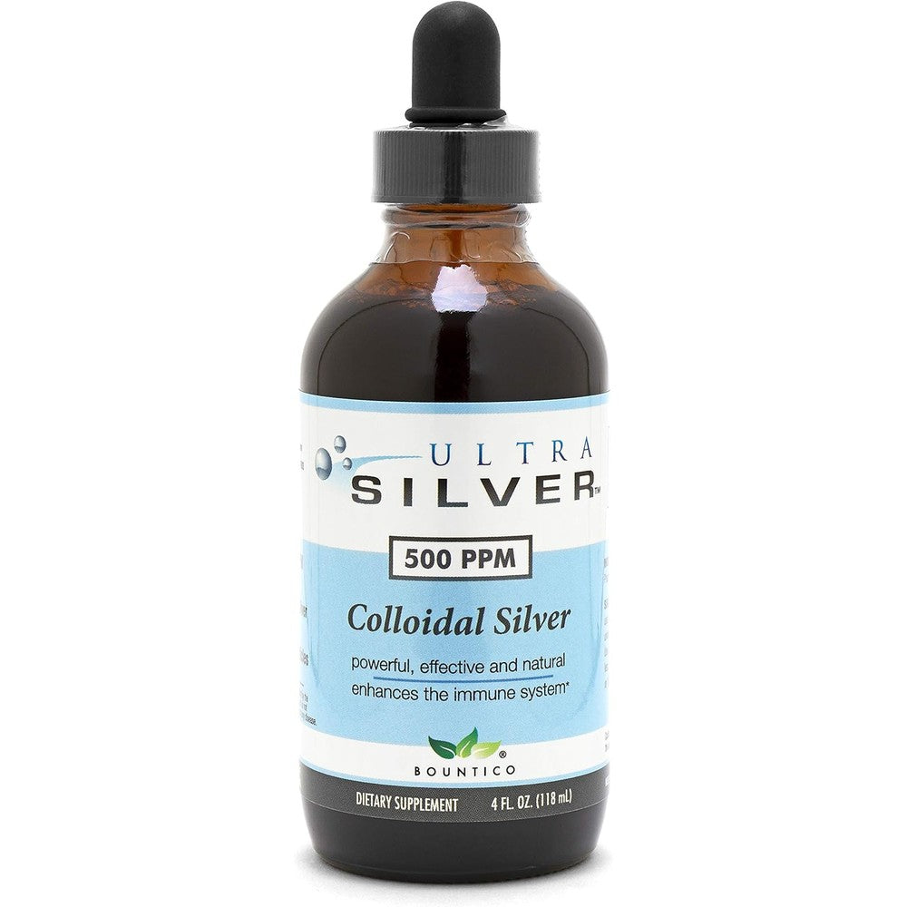 Ultra Silver Colloidal Silver 500 PPM front view bottle
