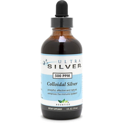 Ultra Silver Colloidal Silver 500 PPM front view bottle