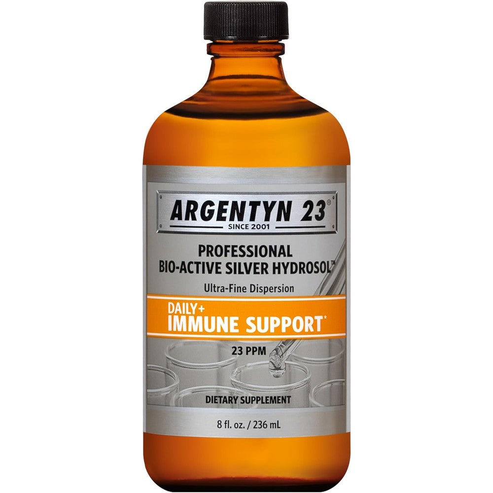 Argentyn 23 Professional Bio-Active Silver Hydrosol front view bottle for immune support.