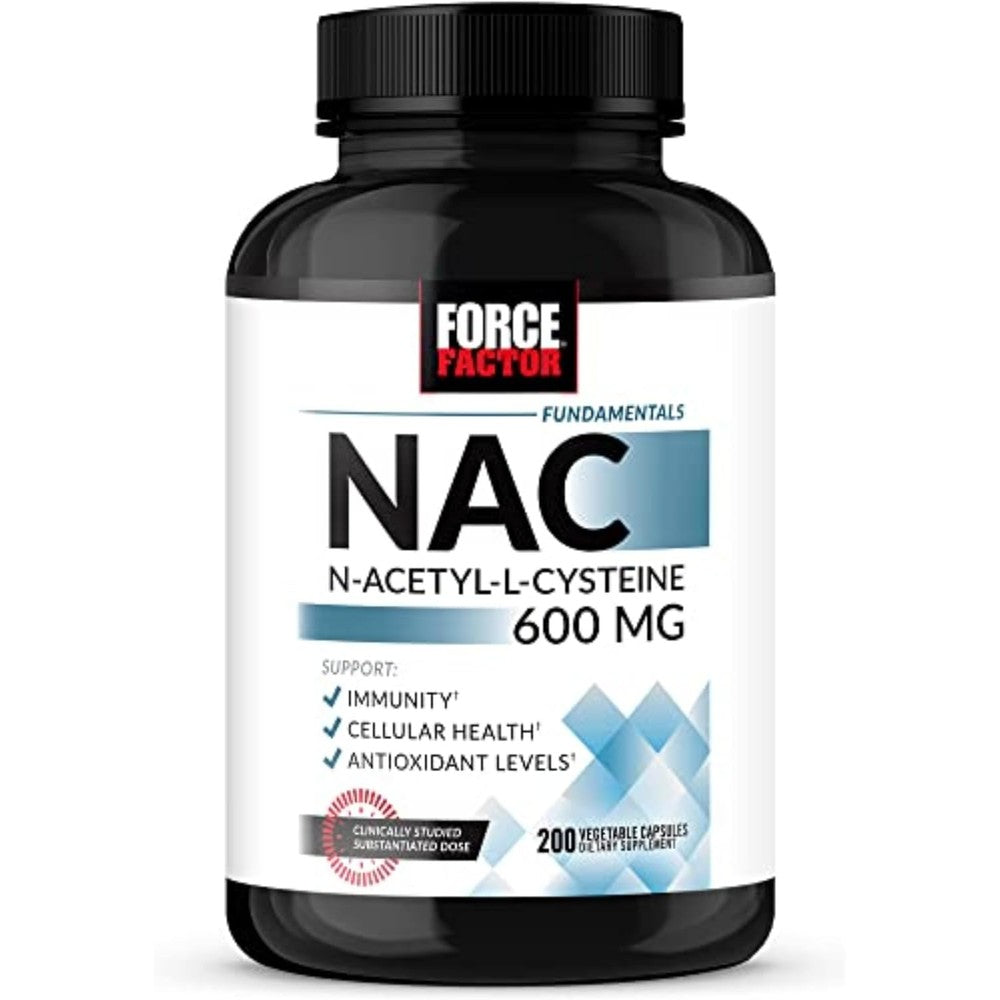 Force Factor NAC 600mg supplement front bottle view