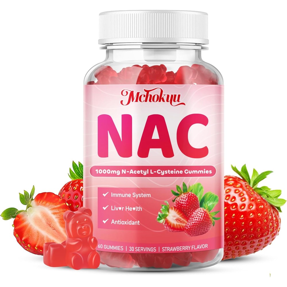 Mchokuu NAC Gummies 1000mg front bottle view