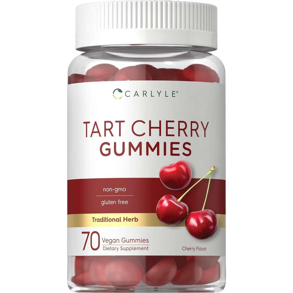 Carlyle Tart Cherry Gummies 70 Count front bottle view