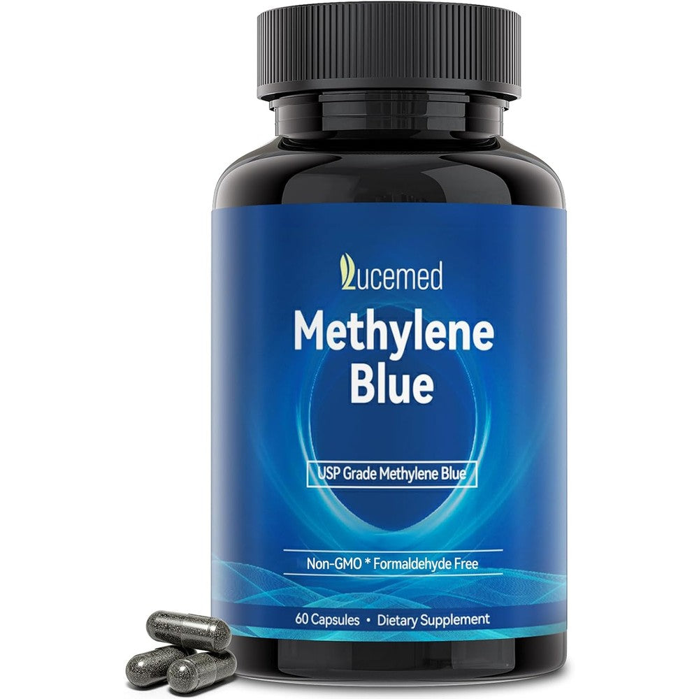 Lucemed Methylene Blue Capsules bottle front view