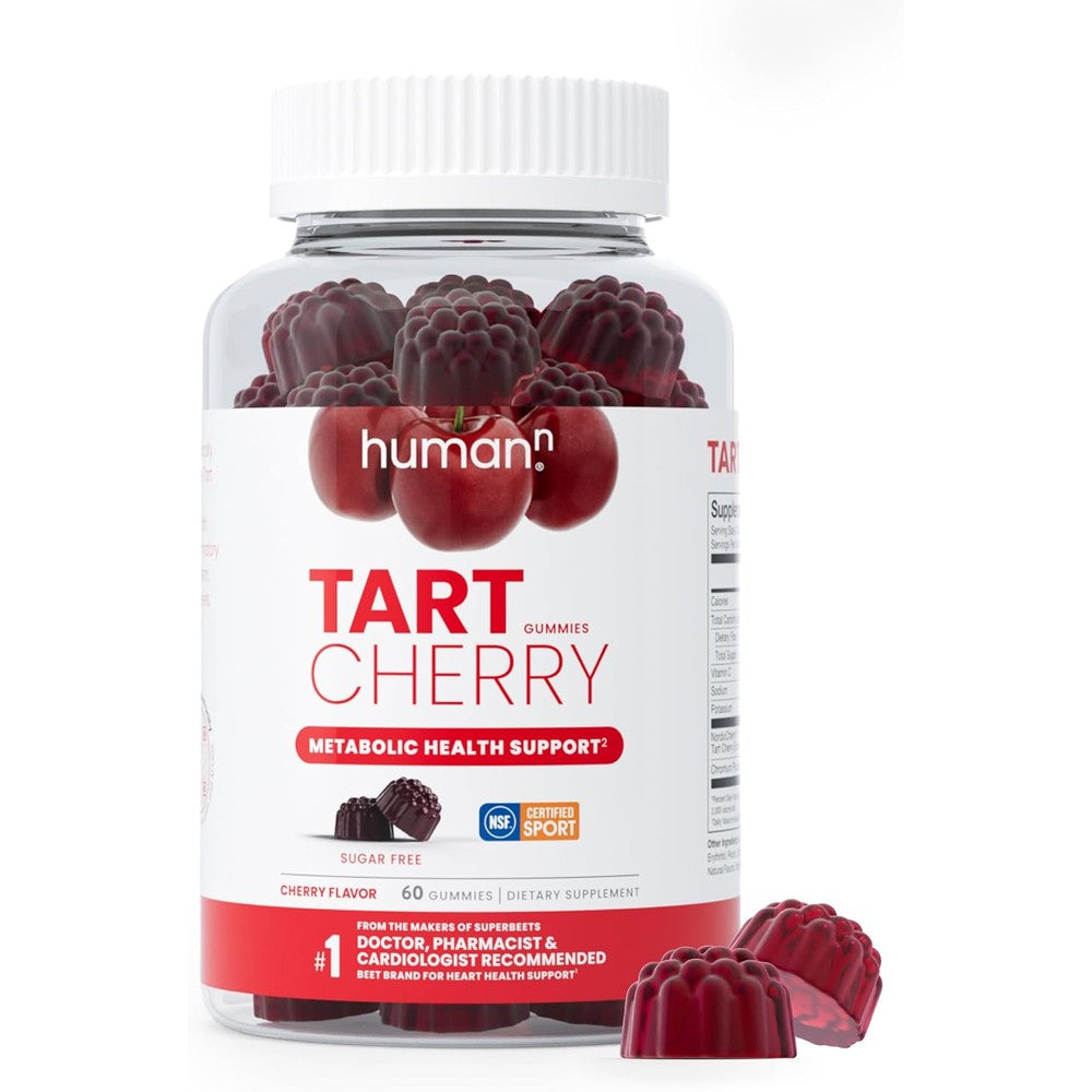 HumanN Tart Cherry Gummies front view bottle for metabolic health
