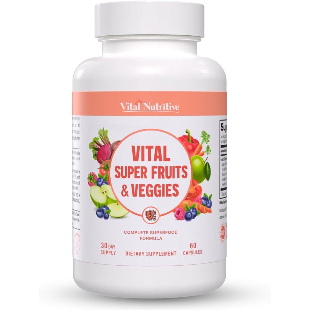 Vital Nutritive Super Fruits and Veggies supplement bottle front view