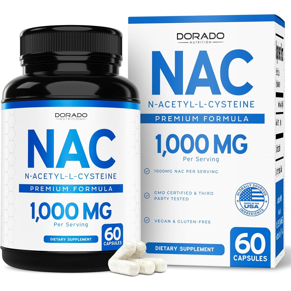 Dorado Nutrition NAC 1000mg Supplement front view