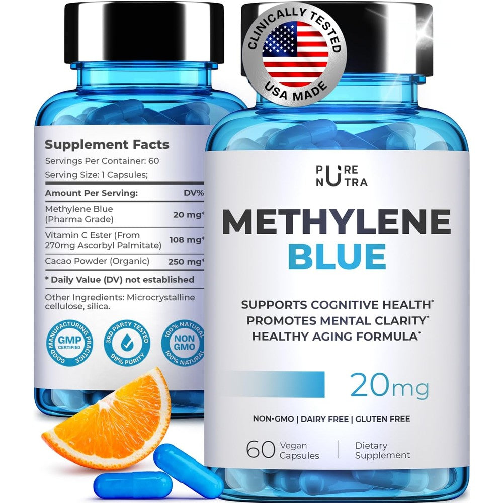 PureNutra Ultimate Methylene Blue 20mg bottle front view