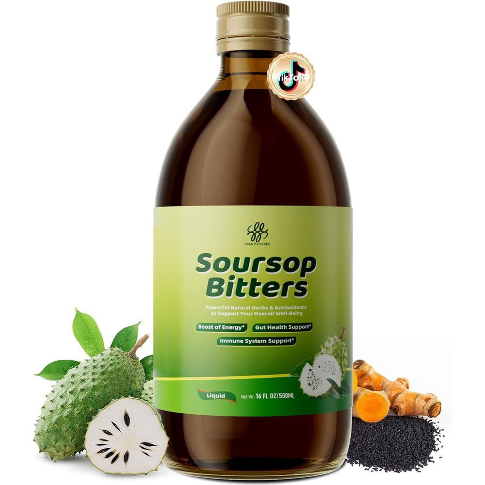 iMATCHME Soursop Bitters Liquid 16 fluid ounce bottle front view