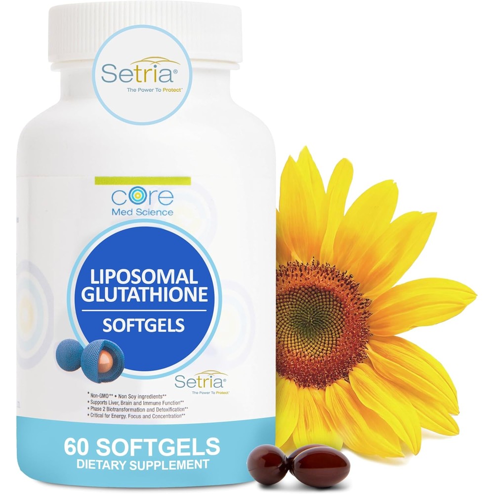 Core Med Science Liposomal Glutathione Supplement front bottle view