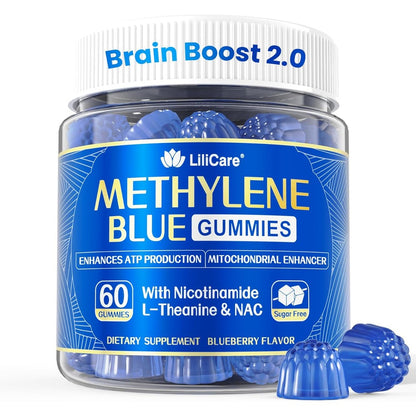 Lilicare Methylene Blue Gummies front view bottle for brain health