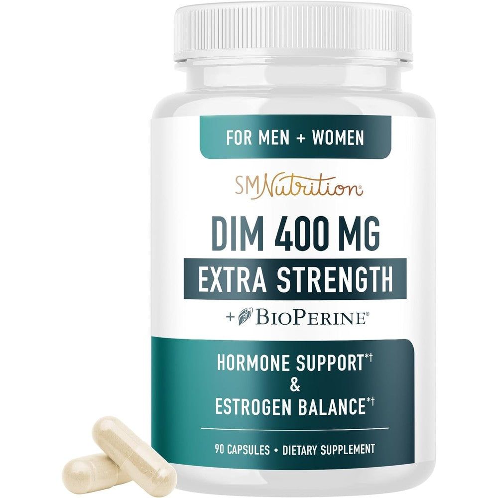 SMNutrition Extra Strength DIM Supplement bottle front view hormone balance