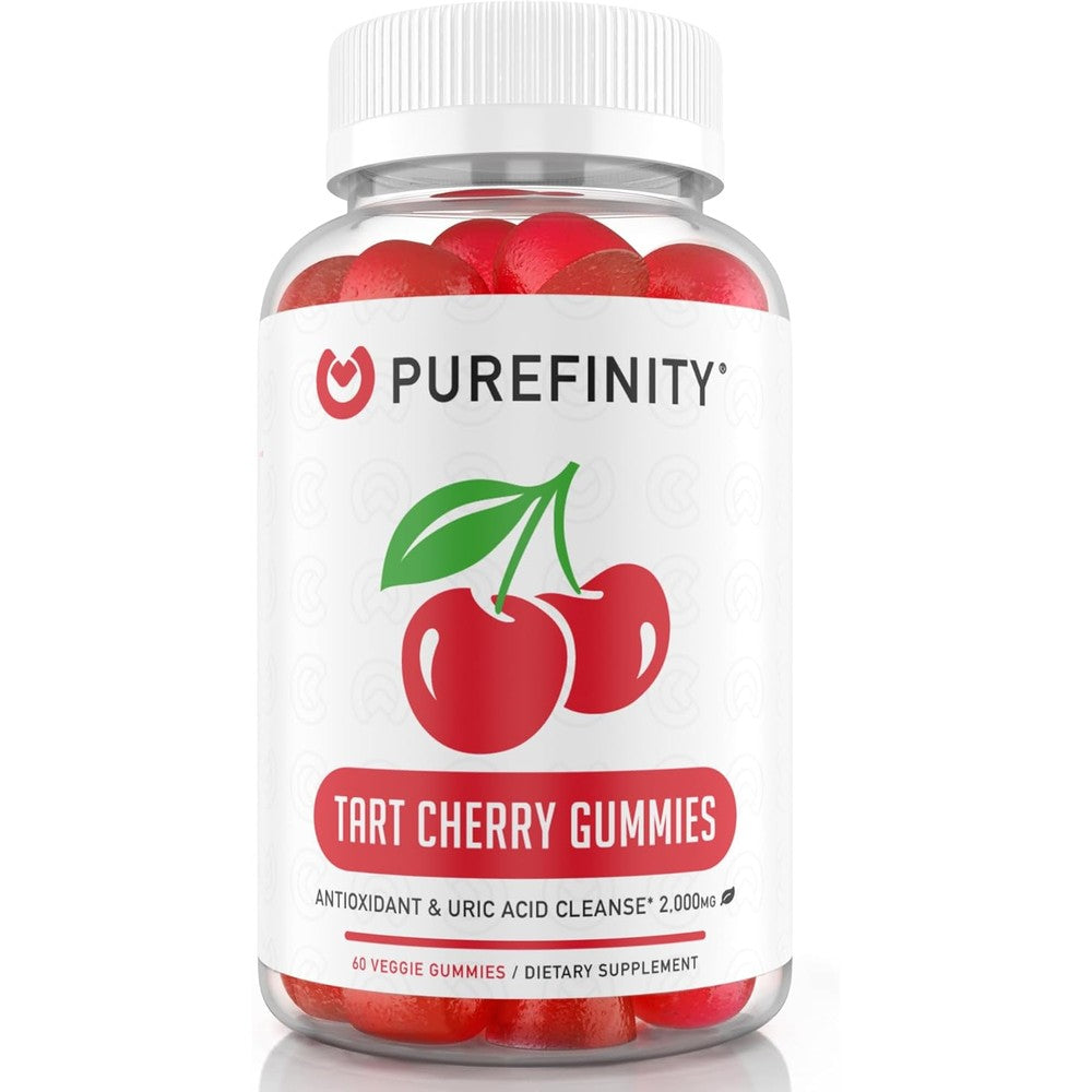 Purefinity Tart Cherry Gummies front view bottle packaging