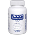 Pure Encapsulations NAC 600 mg 90 capsules front view supplement bottle