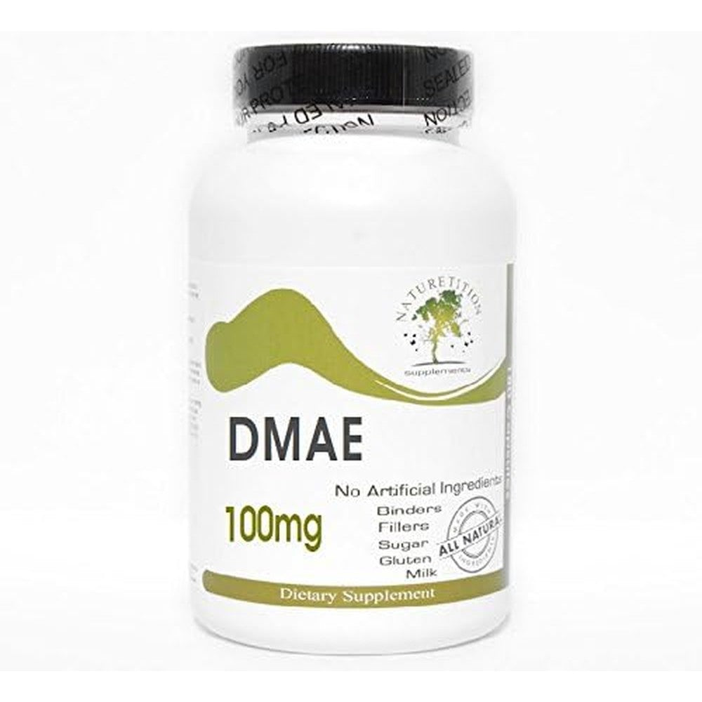 Force Factor Naturetition Supplements DMAE 100mg front bottle view genuine brain booster capsules