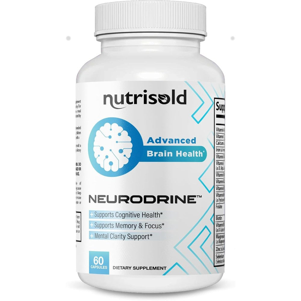 Nutrisold Nootropic Brain Support front view authentic imported brain supplement bottle