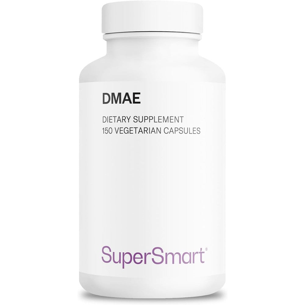 Supersmart DMAE Supplement 390mg front view bottle for brain health