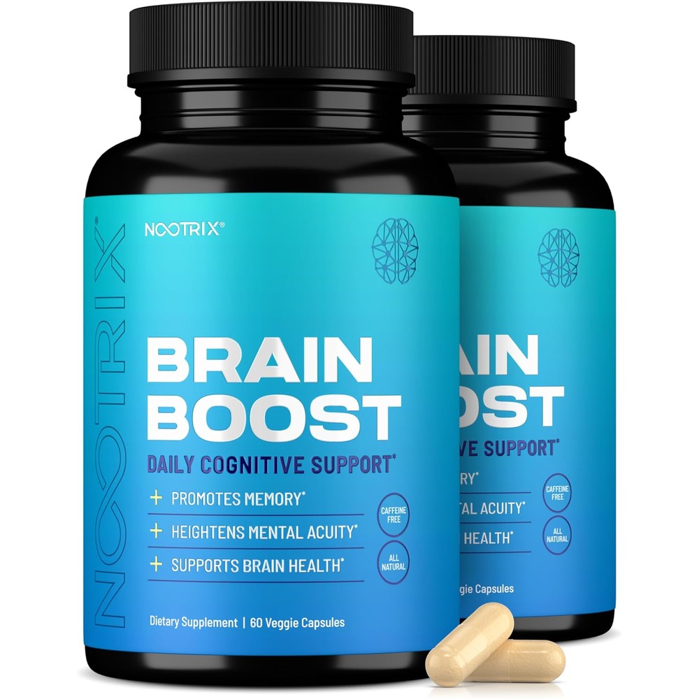 Nootrix Brain Boost nootropic supplement front view bottle for memory support